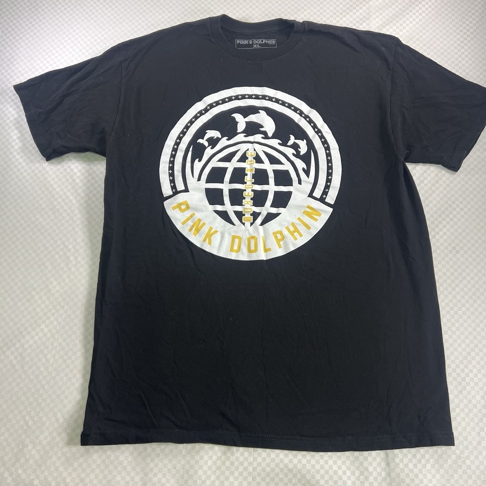 PINK‎ DOLPHIN Men's T-Shirt WORLDWIDE - Black - X-Large -